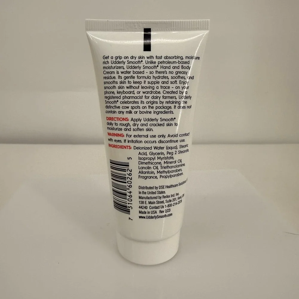 Udderly Smooth Hand and Body Cream Original Formula 2oz Travel Size Tube